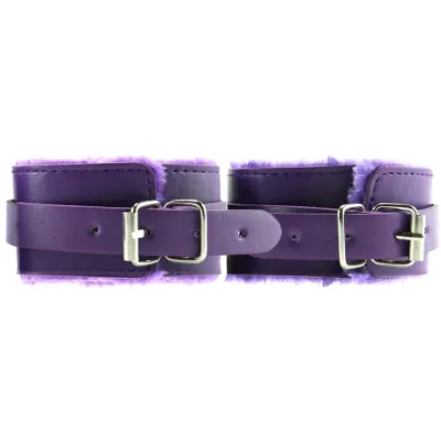 Ouch! Premium Plush Wrist Cuffs in Purple Ouch! Premium Plush Wrist Cuffs in Purple