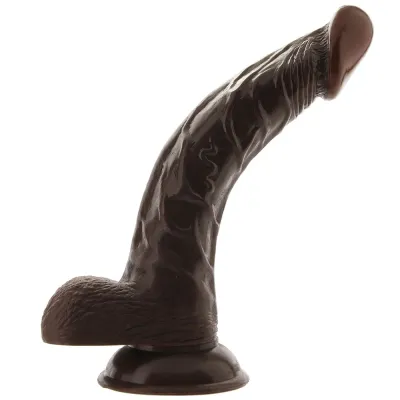 Real Skin Whoppers 8 Inch Dildo in Brown Real Skin Whoppers 8 Inch Dildo in Brown