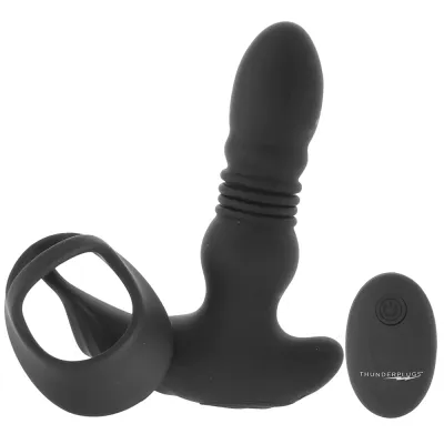 Thunder Plugs Thrusting Remote Plug with Cock Strap Thunder Plugs Thrusting Remote Plug with Cock Strap
