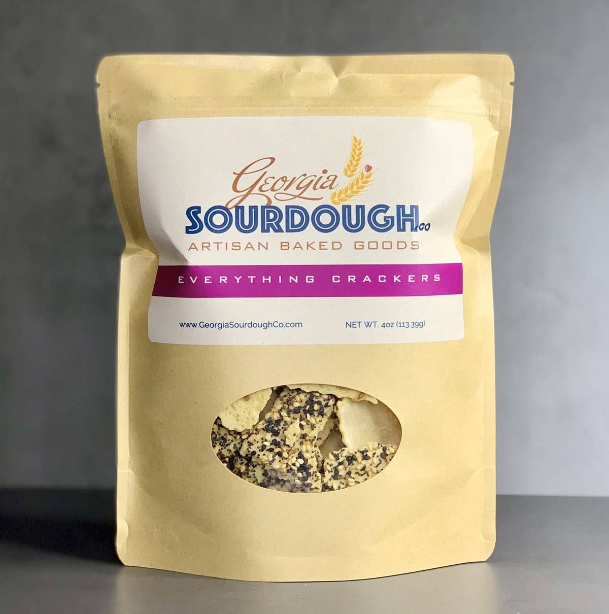 Georgia's Sourdough Everything Crackers: 6 oz.