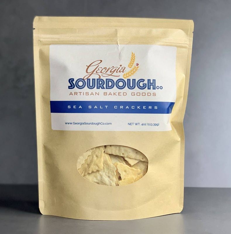 Georgia's Sourdough Sea Salt Crackers: 6 oz.