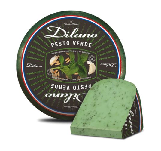 Van Der Heiden Dilano Green Pesto Gouda Cheese, 11 Lbs