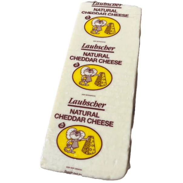 Laubscher Natural White Cheddar Cheese, 10 Lbs
