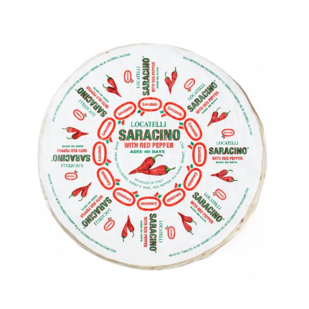 Locatelli Saracino With Red Pepper Cheese Wheel, 5 Lbs