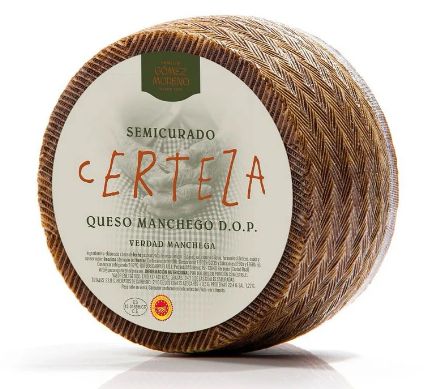 Certeza Semi-cured 3 Months Aged Mini Baby Manchego DOP Cheese, 2.5 Lbs