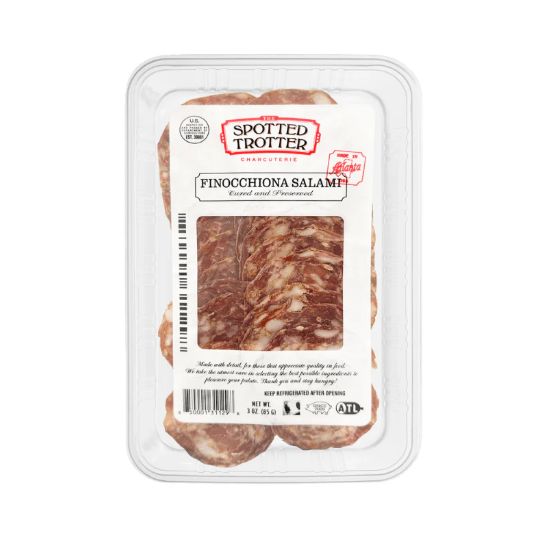 The Spotted Trotter Sliced Finocchiona Salami, 3 oz The Spotted Trotter Sliced Finocchiona Salami, 3 oz