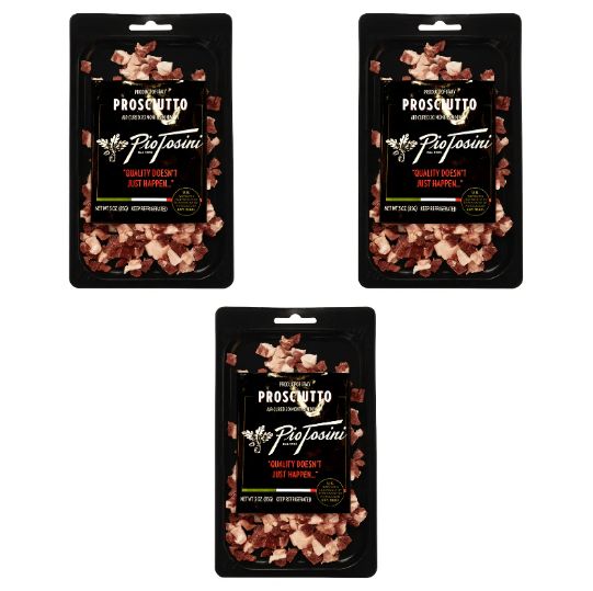 Pio Tosini Diced Prosciutto, 3 oz [Pack of 3]
