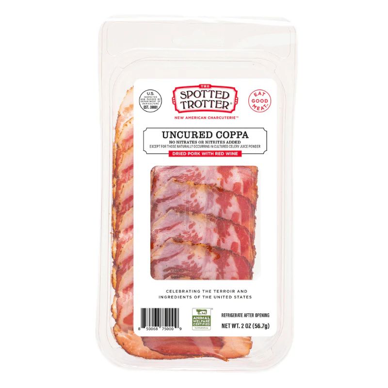 The Spotted Trotter Sliced Uncured Coppa, 2 oz The Spotted Trotter Sliced Uncured Coppa, 2 oz