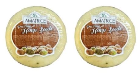 Amatrice Dupe Pecorino with Hemp Seeds, 14 oz (1) Amatrice Dupe Pecorino with Hemp Seeds, 14 oz (1)