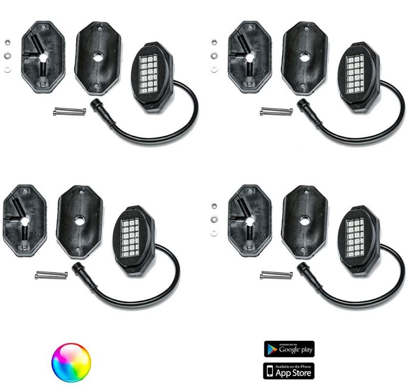 5150 WHIPS 187 STYLE ROCK LIGHTS W/ CONTROL HARNESS