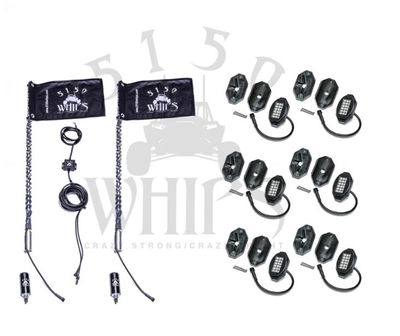 187 WHIPS AND ROCK LIGHT COMBO KIT