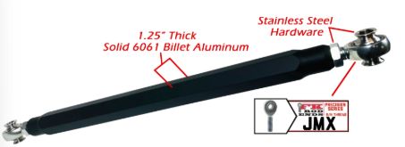 Polaris RZR UPPER Radius Rods for XP 1000, XP Turbo, XP4 1000, Color: BLACK, YEAR: 2013-2016