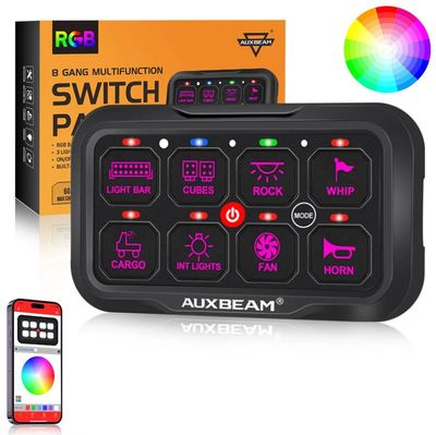 AuxBeam RGB 8-Gang Switch Panel