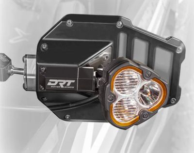 DRT Billet Aluminum Tactical Convex Side Lighted Mirror Set Kit