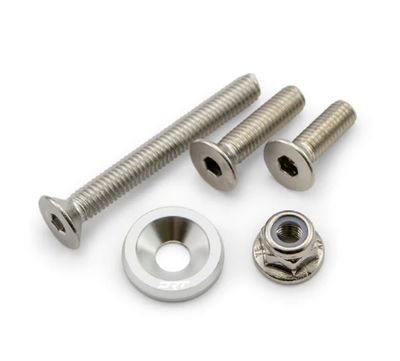 DRT Fender/Rock Washer &amp; Hardware Dress Up Kit - Raw Aluminum