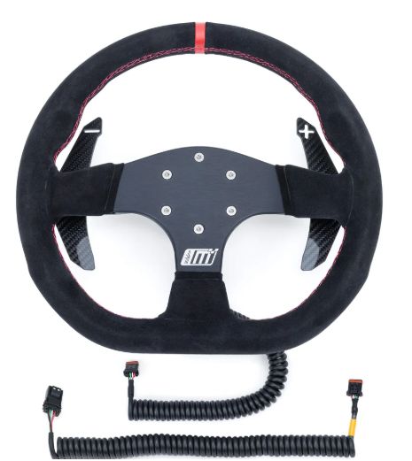 EVP.MOde Race Steering Wheel with Carbon Fiber Paddles and Quick-Release Hub Adapter Kit for Can-Am Maverick R
