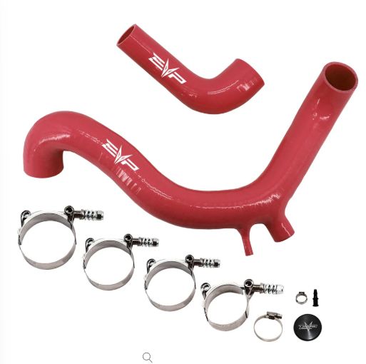 2020-2024 Can Am Maverick X3 Silicone Charge Tubes with BOV Port, Color: Red