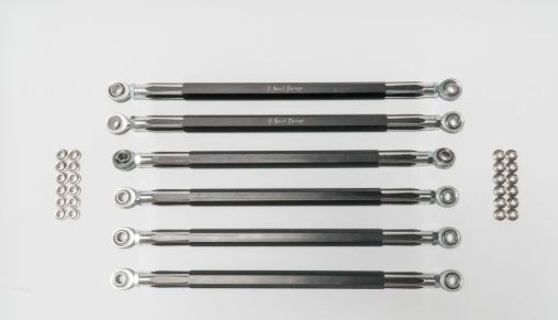Billet Aluminum Radius Rod Kit by Shock Therapy for Can-Am Maverick X3, Size: 64 Inch Radius Rod Kit