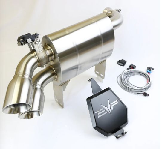 Can-Am Maverick X3 Captain&#39;s Choice Electric Cut Out Exhaust, CAPTAIN&#39;S CHOICE EXHAUST OPTIONS: KEEP REAR VALENCE (INCLUDES BLOCK-OFF PLATE)