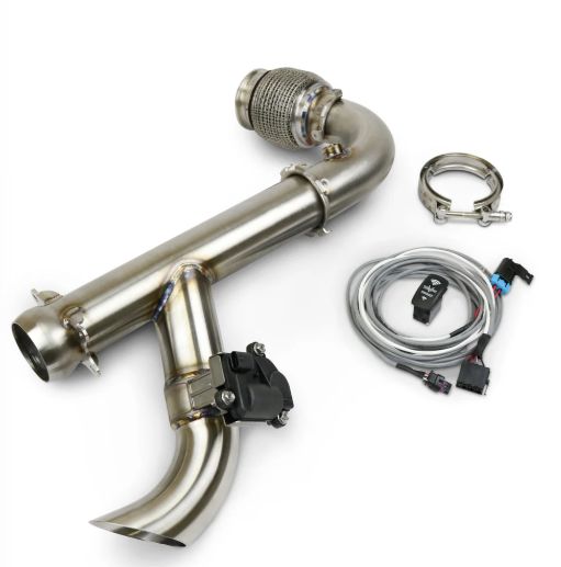 Can-Am X3 &quot;SHOCKER&quot; Electric Side Dump Race Bypass Pipe, Size: 2.5 Inch