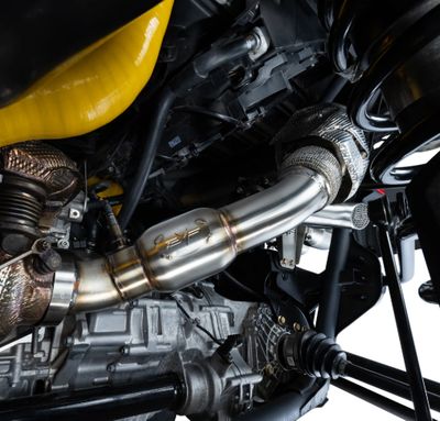 EVP Racing Shocker Electric Side-Dump Down Pipe with Bullet Muffler for Can-Am Maverick R