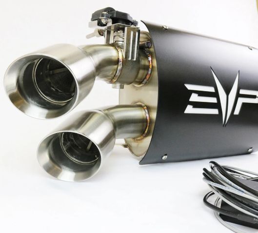 Polaris RZR XP Turbo Electric Captain&#39;s Choice Exhaust, Color: Red, Exhaust Type: Slip On