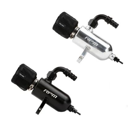 RPM Dual Baffle Can-Am Maverick X3 Oil Catch Can, Color: Black