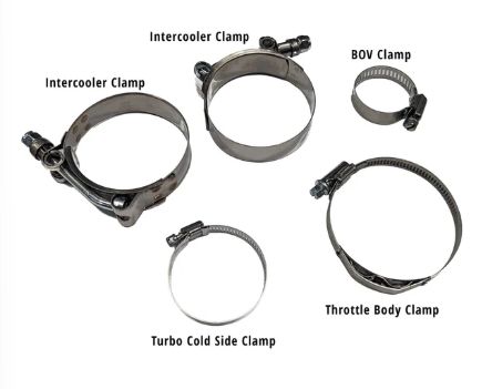 RPM Can-Am Maverick X3 Turbo R &amp; RR Stainless Charge Tube Clamp Set