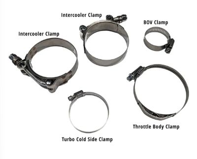 RPM Can-Am Maverick X3 Turbo R &amp; RR Stainless Charge Tube Clamp Set