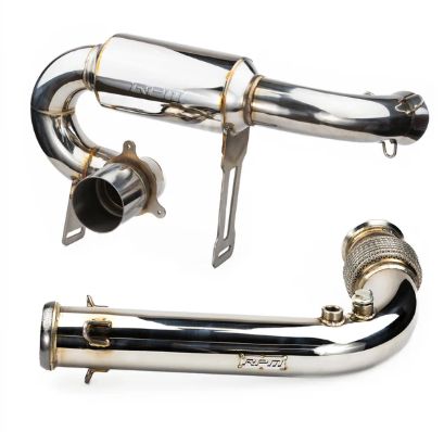 RPM X3 FULL 3&quot; Exhaust Monster Core Muffler &amp; Mid Pipe Can Am Maverick X3 Turbo, R, &amp; RR 2017-2025