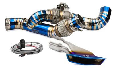 RPM Can-Am Maverick R TITANIUM 3" E-Valve Mid Pipe / Electronic Dump Valve