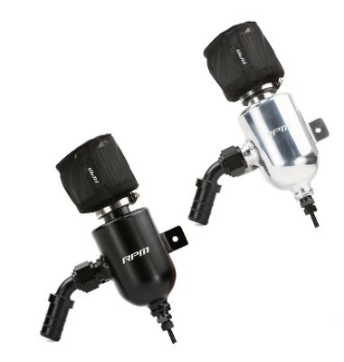 RPM Polaris RZR Turbo, XPT, Turbo R, S, &amp; PRO XP Oil Catch Can, Color: Anodized Black