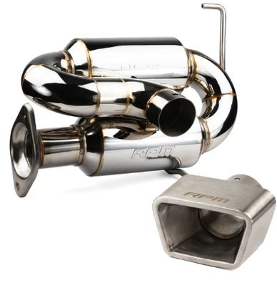 RPM Polaris RZR Pro R 3&quot; DUAL Sport Muffler W/ 3&quot; Tip