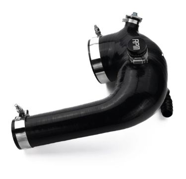 RPM Polaris RZR Turbo XPT, XP4, &amp; Turbo S Silicone Intake J-Tube, Color: Black