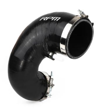 RPM Polaris RZR Pro R 5PLY Silicone HD Intake Tube / Throttle Body to Air Box, Color: Black