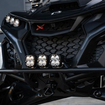 Can-Am Maverick R Pre-Runner Bumper Light Kits - Can-Am Maverick R 2024-2025, Light Pod Type: Squadron Sport