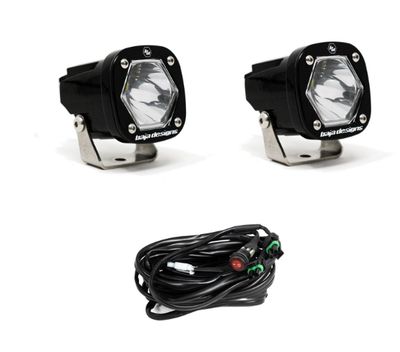 S1 Black LED Auxiliary Light Pod Pair - Universal