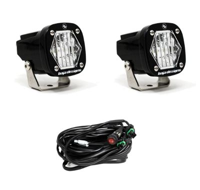 S1 Black LED Auxiliary Light Pod Pair - Universal