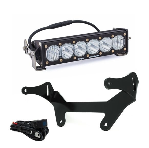 Can-Am OnX6+ LED 10 Inch Shock Mount Light Bar Kit - Can-Am 2017-24 Maverick X3, Lens Cover: Clear