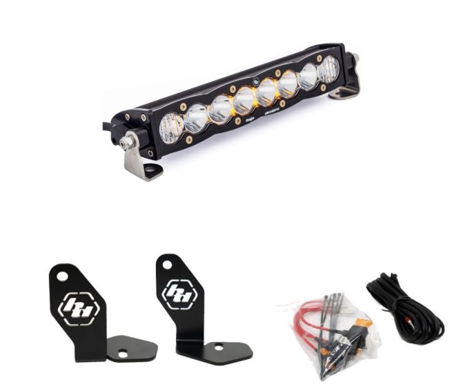 Polaris RZR Pro R S8 10&quot; Hood Mount Kit - Polaris RZR Pro R 2022-2024, Color: Clear