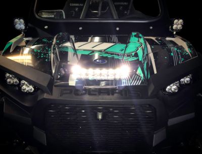 Polaris S8 10 Inch Hood Mount Light Bar Kit - Polaris 2016-18 RZR XP Turbo