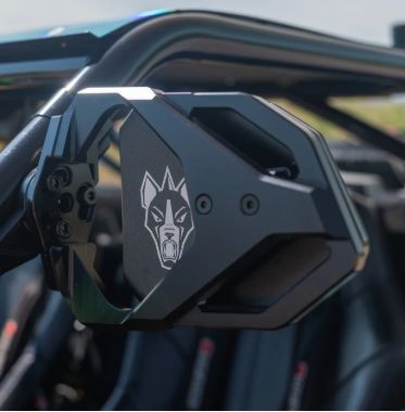 Cuero Race UTV Side Mirror (Set of Two), Color: Black, Size: 1.25