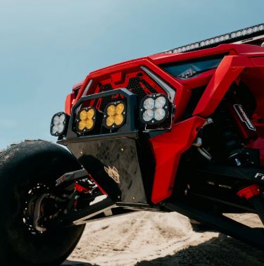 RZR Pro R Pre Runner Bumper, Color: Black, Light Bracket: Bumper NO Additional Brackets
