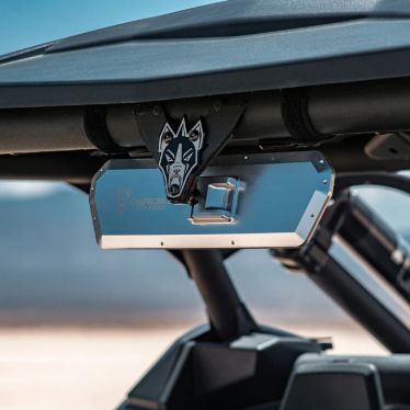 X3 Specific Super DELUXE 11&quot; Offroad UTV Center Rearview Mirror, Color: Black