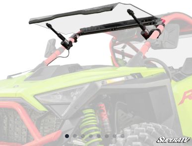 Polaris RZR Pro R MaxDrive Power Flip Windshield, MODEL: 2 seat, YEAR: 2022-2024