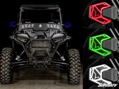 Assault Industries LED Lighted B2C Convex Side Mirrors, Cage Size: 1.5 INCH
