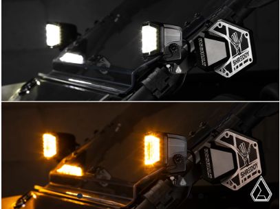 Assault Industries 3&quot; LED Pod Lights, lights: Amber + White Lights