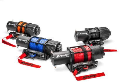 Synthetic Winch Rope Replacement, Color: Blue, Winch Rope: 3500 lb