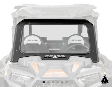 Assault Industries Polaris RZR XP Turbo Glass Windshield, Style: Driver &amp; Passenger Side Wipers, YEAR: 2016-2018