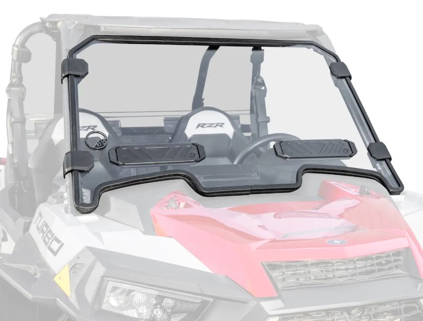 Polaris RZR XP Turbo Vented Full Windshield, Material: Scratch Resistance Polycarbonate - Clear, YEAR: 2016-2018